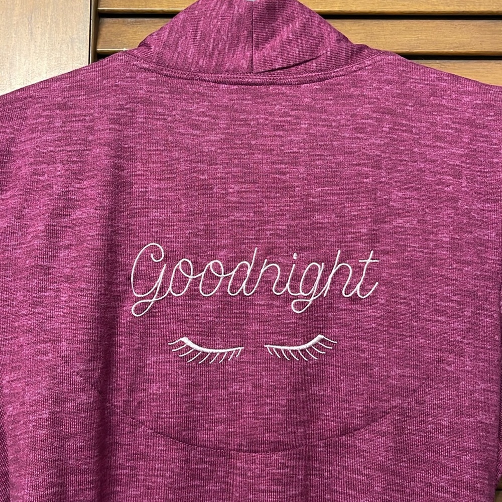 Kate Spade Goodnight purple short robe size XS S EUC